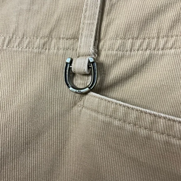 Lauren Ralph Lauren Khaki Twill Pants Horseshoe Charm Size 12 - Picture 6 of 13